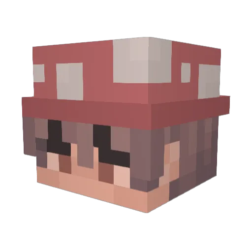 Aryious Minecraft avatar head, 3D render