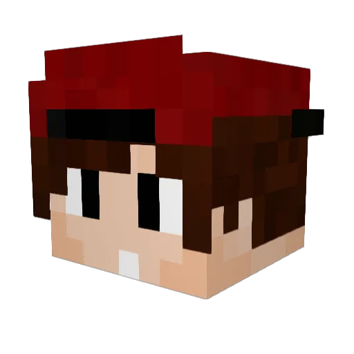 Arylius05 Minecraft avatar head, 3D render