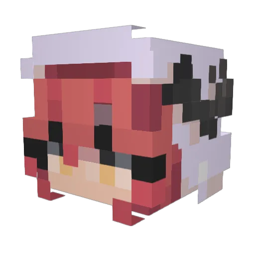 Arynaa Minecraft avatar head, 3D render