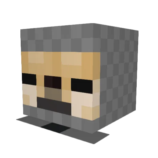 Arypol Minecraft avatar head, 3D render
