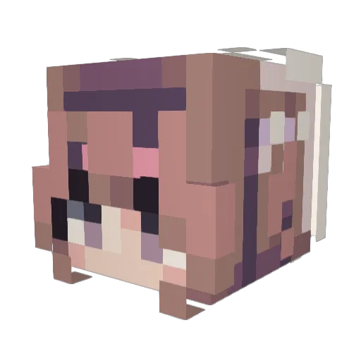 Arythlia Minecraft avatar head, 3D render
