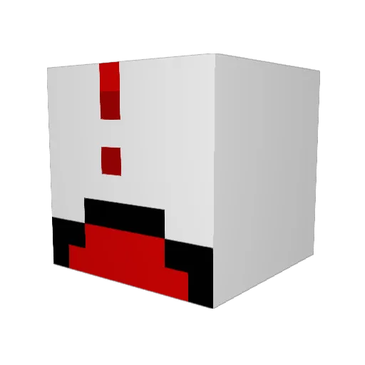 Arytmus Minecraft avatar head, 3D render
