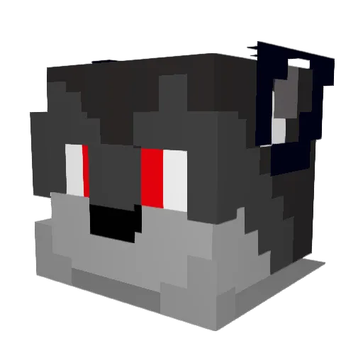 Aryyx Minecraft avatar head, 3D render