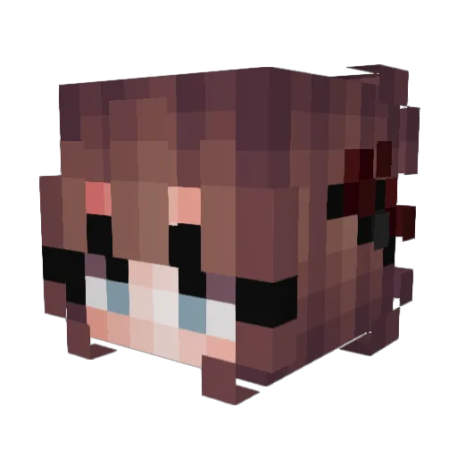 Aryyyta Minecraft avatar head, 3D render