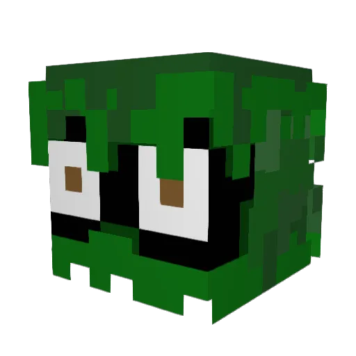 Arzap Minecraft avatar head, 3D render