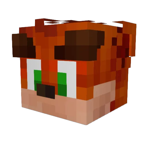 Arzih Minecraft avatar head, 3D render