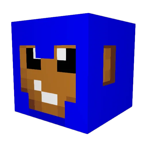 Arzloff Minecraft avatar head, 3D render