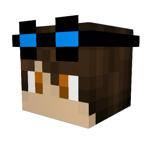 Arzone Minecraft avatar head, 3D render