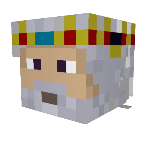 Arzop Minecraft avatar head, 3D render