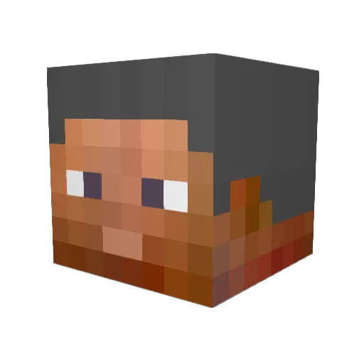 Arzuzzz Minecraft avatar head, 3D render