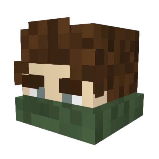 As0hy Minecraft avatar head, 3D render