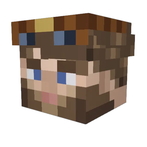 As1x_ Minecraft avatar head, 3D render