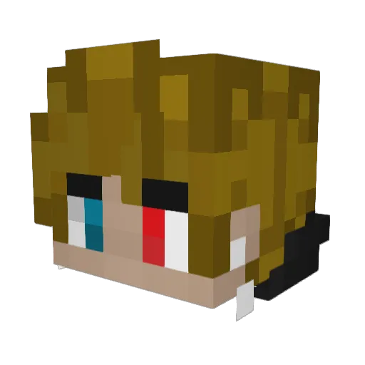 As3anAm Minecraft avatar head, 3D render