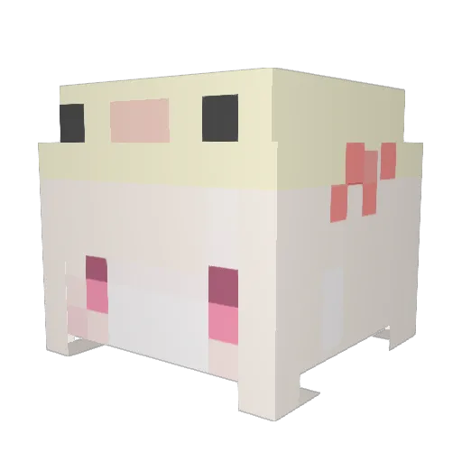 As3na Minecraft avatar head, 3D render