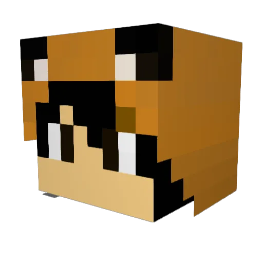As7d Minecraft avatar head, 3D render