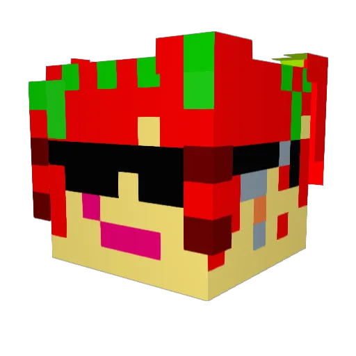 As8ca Minecraft avatar head, 3D render
