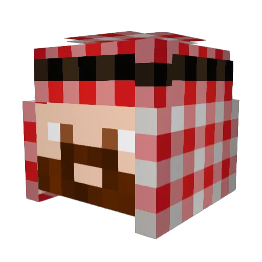 AsBurger_69420 Minecraft avatar head, 3D render