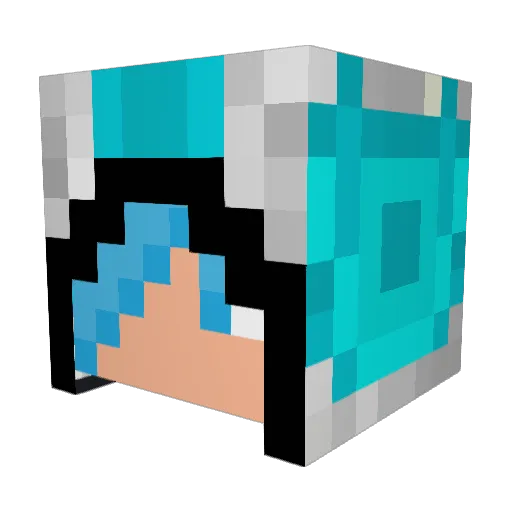 AsDePique715 Minecraft avatar head, 3D render