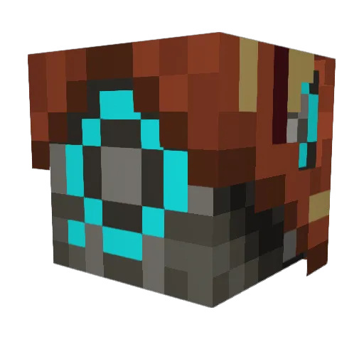 AsDios Minecraft avatar head, 3D render