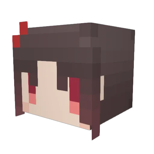 AsHaLCioN Minecraft avatar head, 3D render