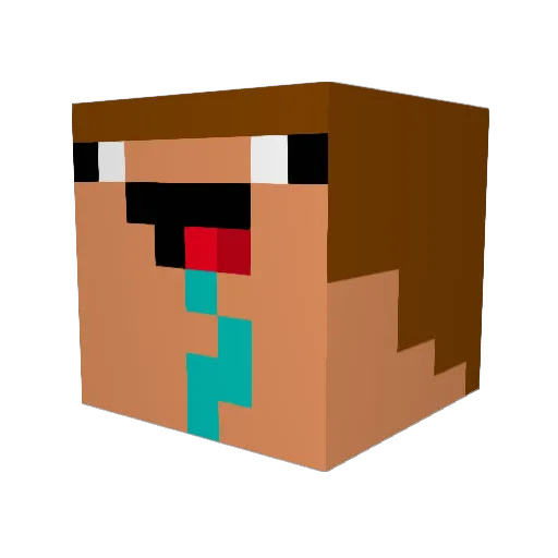 AsIsMyLiFe Minecraft avatar head, 3D render