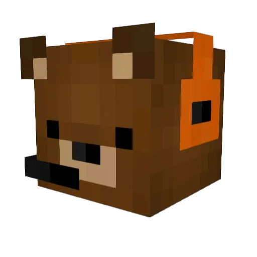 AsSode Minecraft avatar head, 3D render