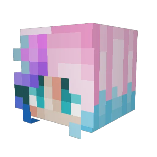 AsaDreams Minecraft avatar head, 3D render