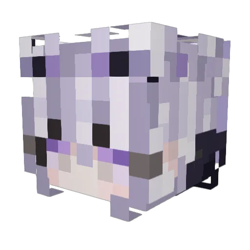 AsaLune Minecraft avatar head, 3D render