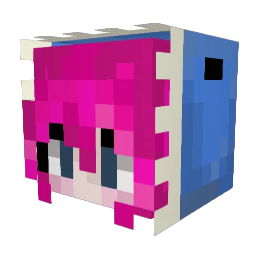 AsaTasa Minecraft avatar head, 3D render