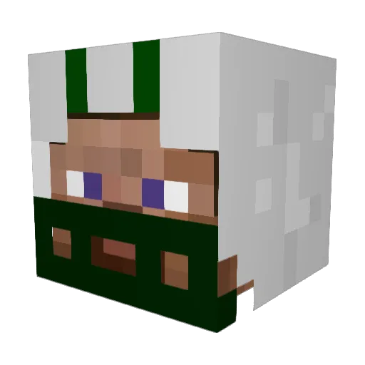 Asab Minecraft avatar head, 3D render