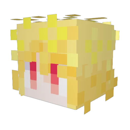 Asabasena Minecraft avatar head, 3D render
