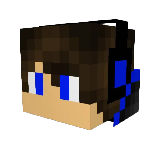 AsadaCreeper Minecraft avatar head, 3D render