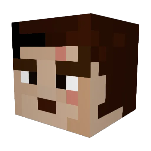 AsaelGG Minecraft avatar head, 3D render