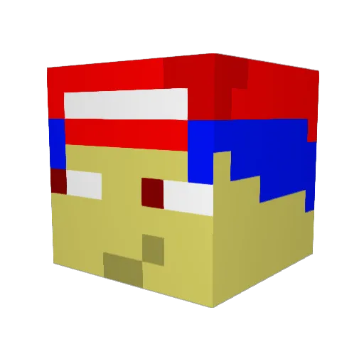 AsafatXD Minecraft avatar head, 3D render