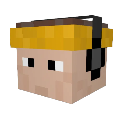 Asafulus Minecraft avatar head, 3D render