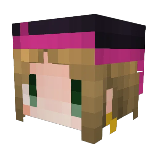 Asahi693 Minecraft avatar head, 3D render