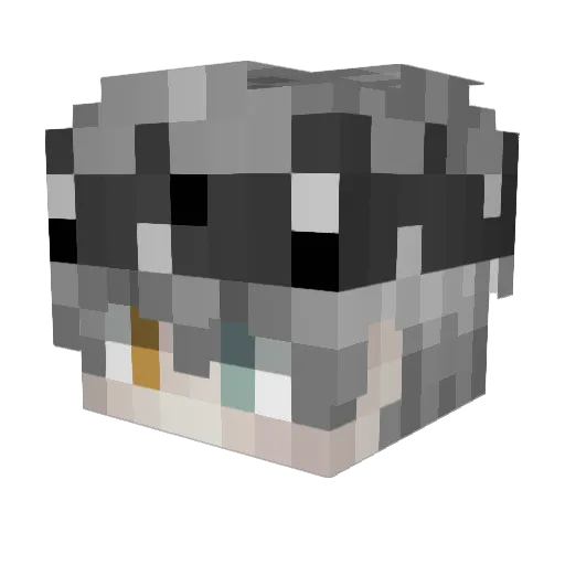 Asahi721 Minecraft avatar head, 3D render