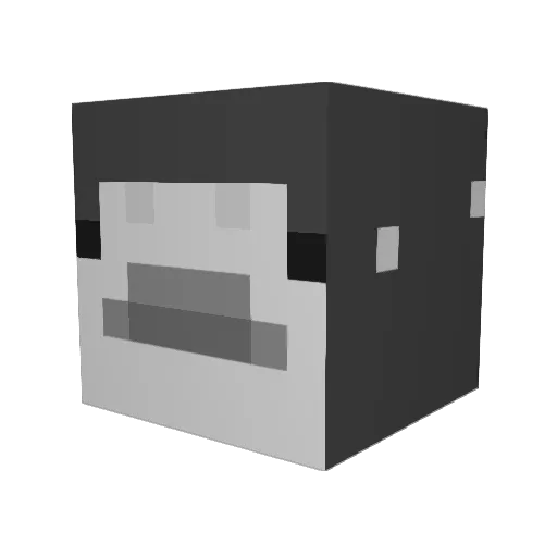 AsahiWS Minecraft avatar head, 3D render