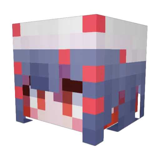 Asahi_Shireijo Minecraft avatar head, 3D render