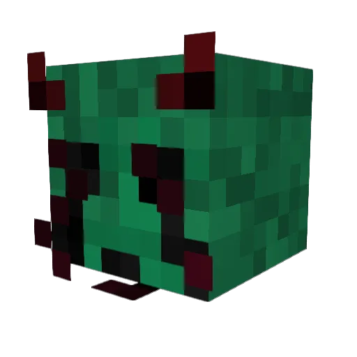 Asai_ Minecraft avatar head, 3D render