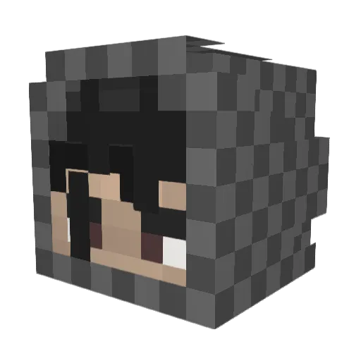 AsaiahXI Minecraft avatar head, 3D render