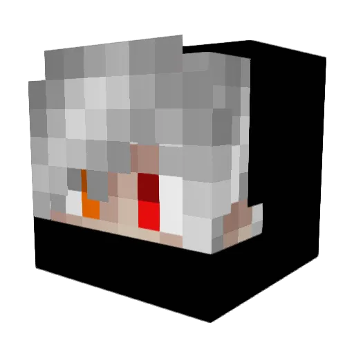 Asaiko_ Minecraft avatar head, 3D render