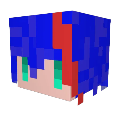 Asaka_Natsuki Minecraft avatar head, 3D render