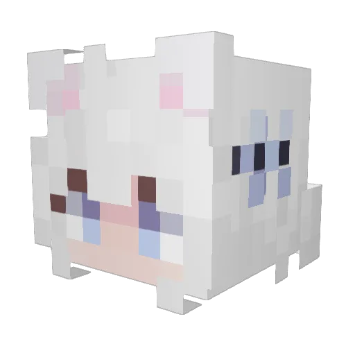 AsakawaRyou Minecraft avatar head, 3D render