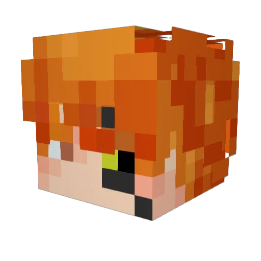 Asakura_Yoh1 Minecraft avatar head, 3D render