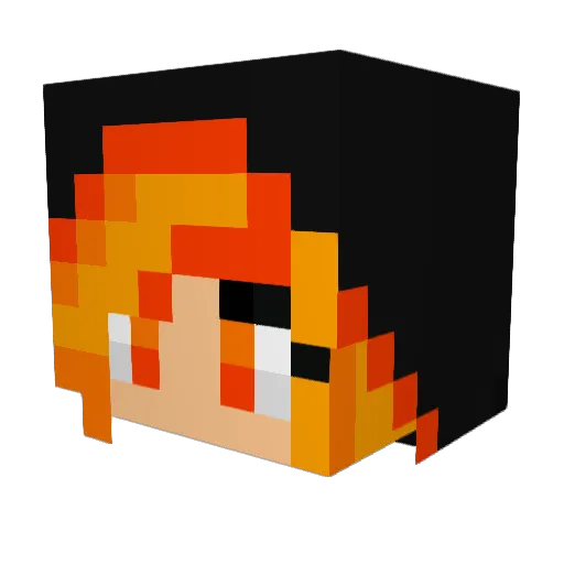 Asalas2 Minecraft avatar head, 3D render