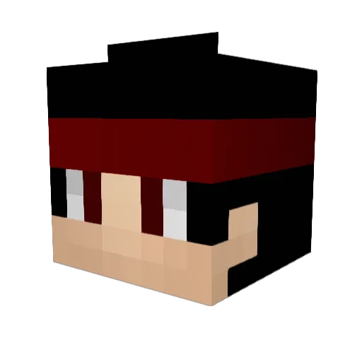 AsamMotikarq Minecraft avatar head, 3D render