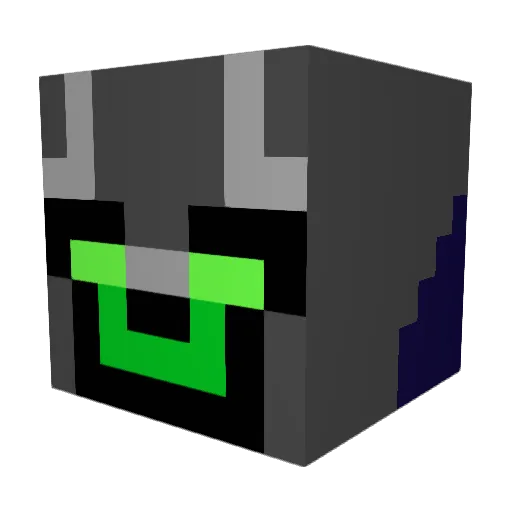 Asanfe Minecraft avatar head, 3D render
