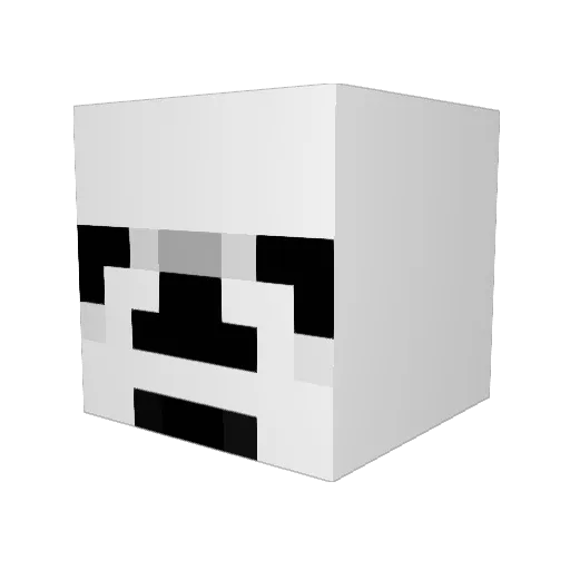 Asaniro Minecraft avatar head, 3D render
