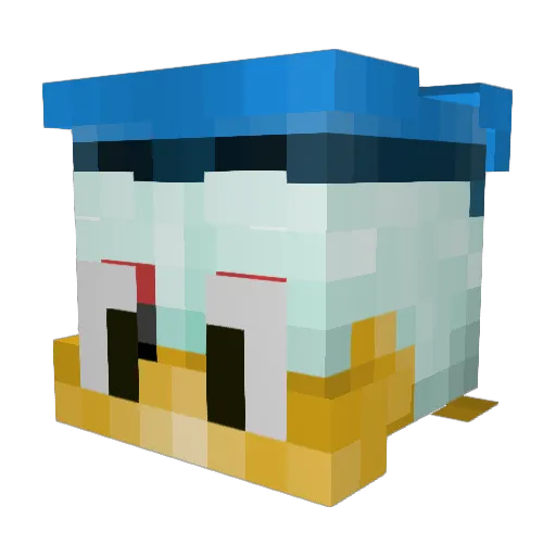 Asanyf Minecraft avatar head, 3D render